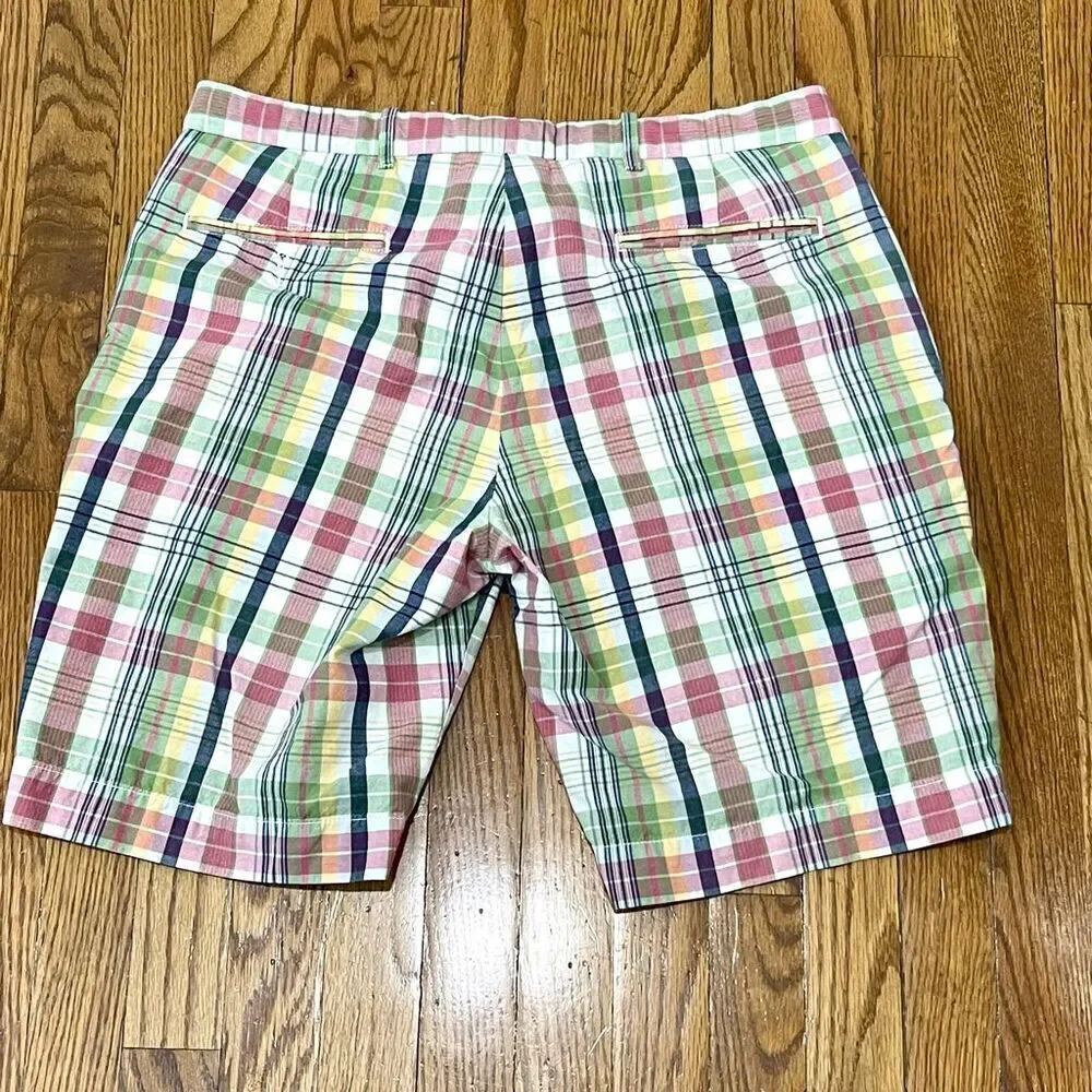 Polo by Ralph Lauren Plaid 1967 Flat Front Shorts. Size 34.